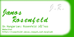 janos rosenfeld business card